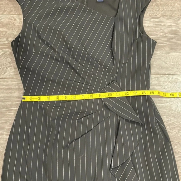American Living Sleeveless Striped Side Ruffle Sheath Dress 12 - Picture 12 of 16